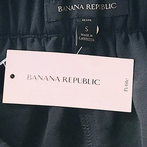 Banana Republic CREPE U-SHAPED HEM BLACK TIERED SKIRT #224681 w/ Inseam Pockets - Picture 7 of 10